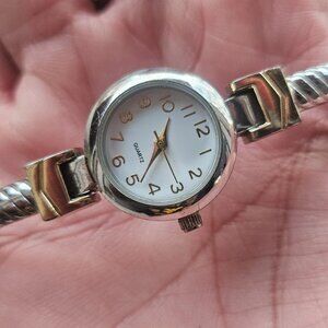Accutime Ladies Wristwatch Quartz Analog Cuff Bracelet Band Watch